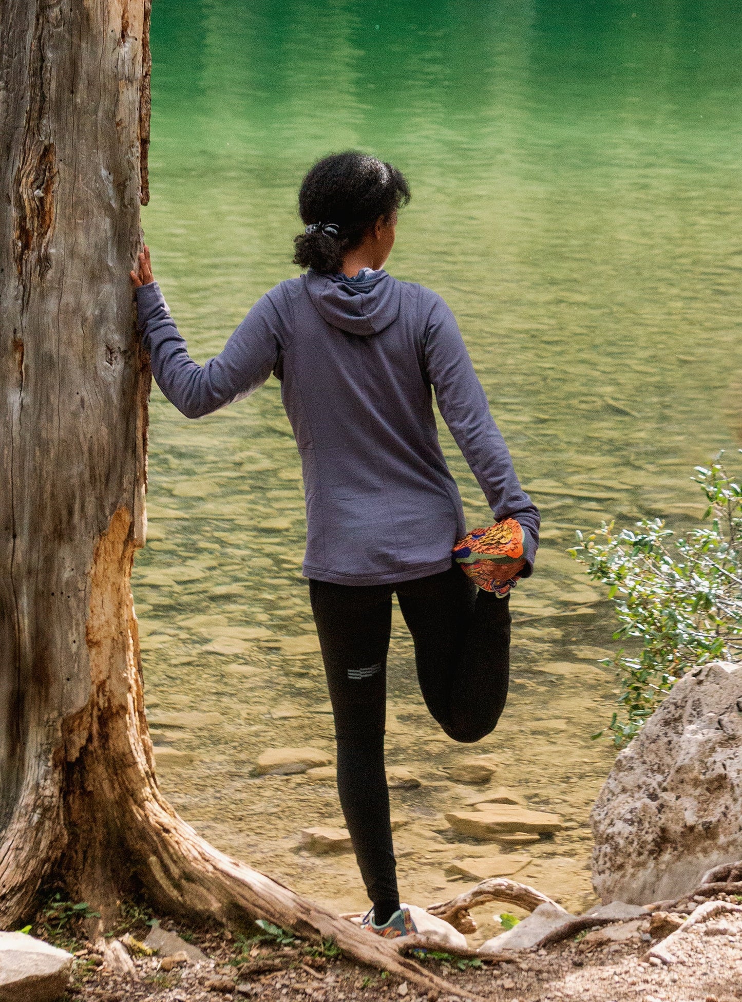 Women's Rover Merino Hoodie - River Rock