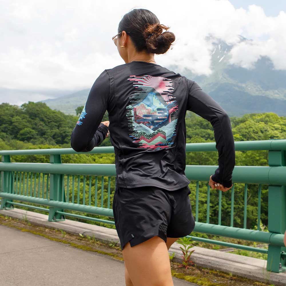 Women's Run All Day Tech Long Sleeve - Midnight Mountain