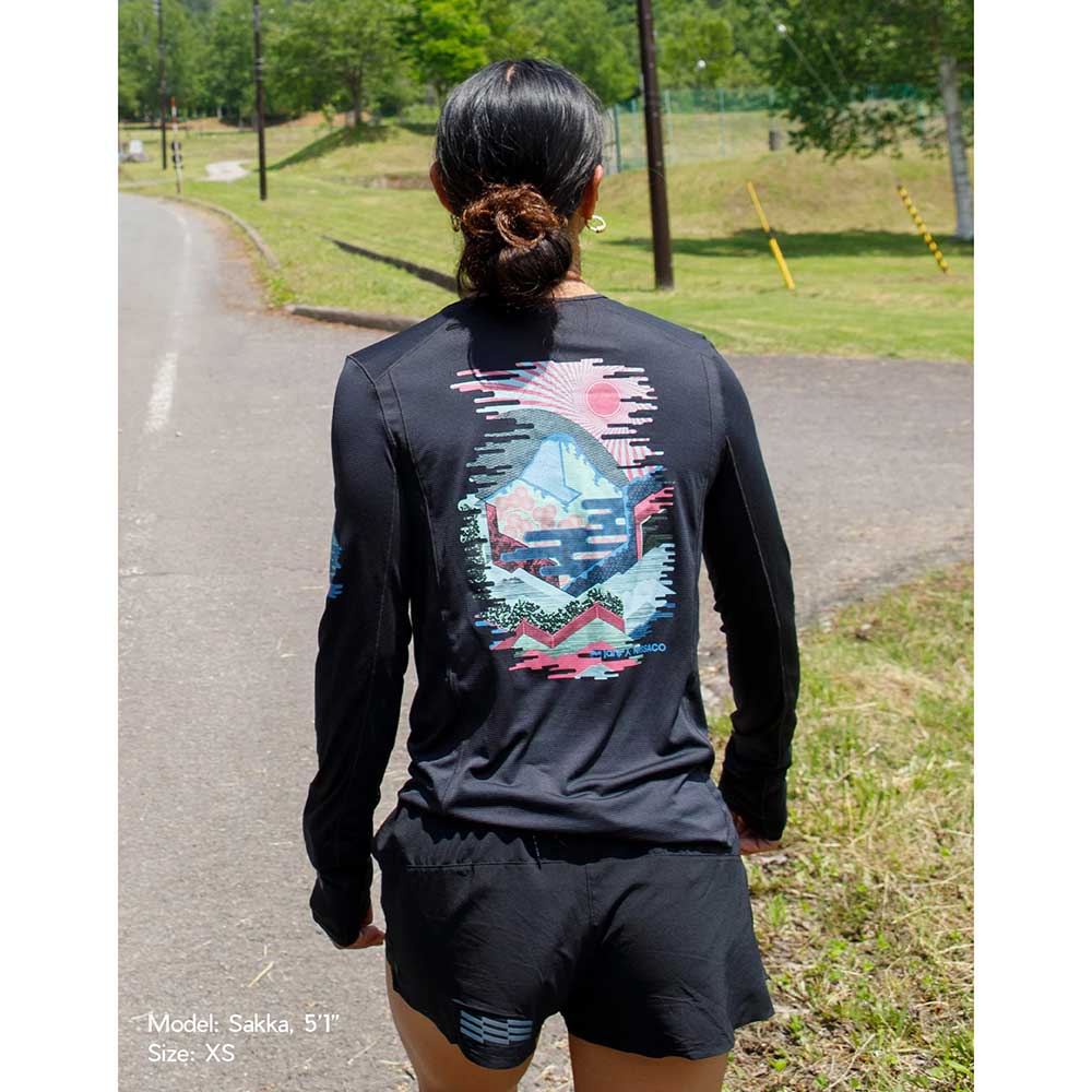 Women's Run All Day Tech Long Sleeve - Midnight Mountain