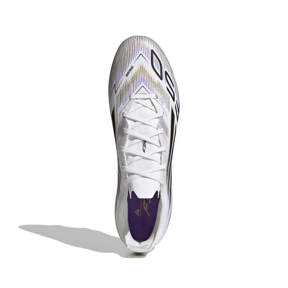 F50 Pro FG Soccer Cleat - Cloud White/Black/Gold Metallic - Regular (D)