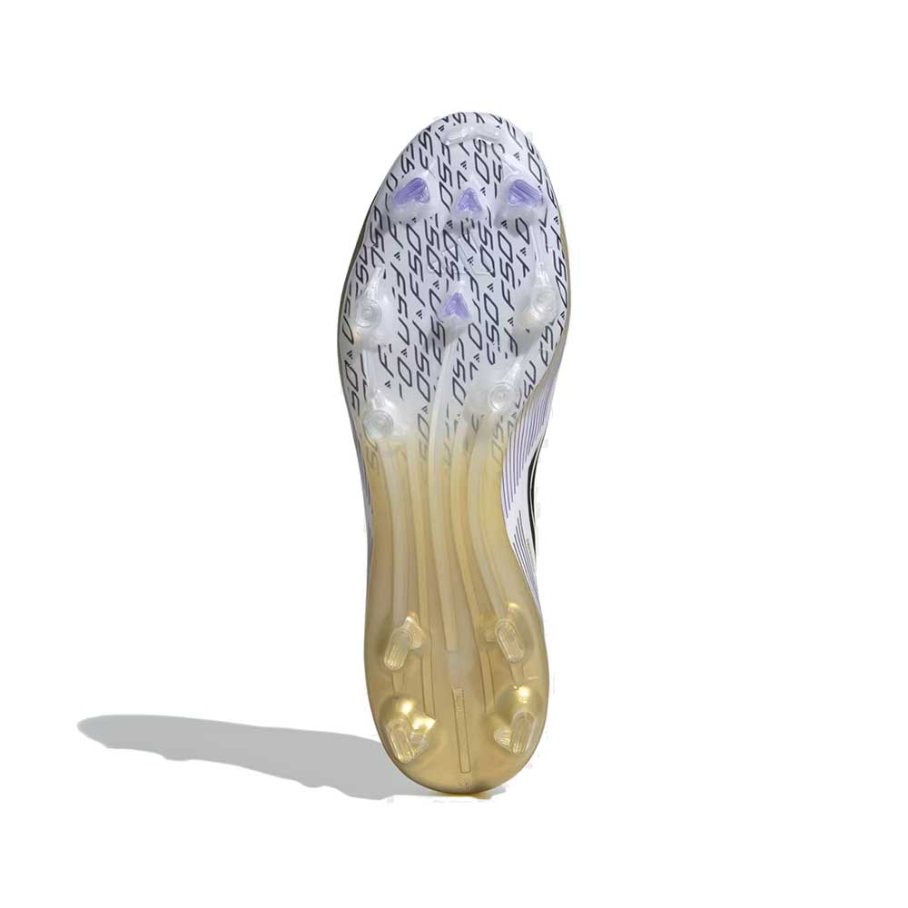 F50 Pro FG Soccer Cleat - Cloud White/Black/Gold Metallic - Regular (D)