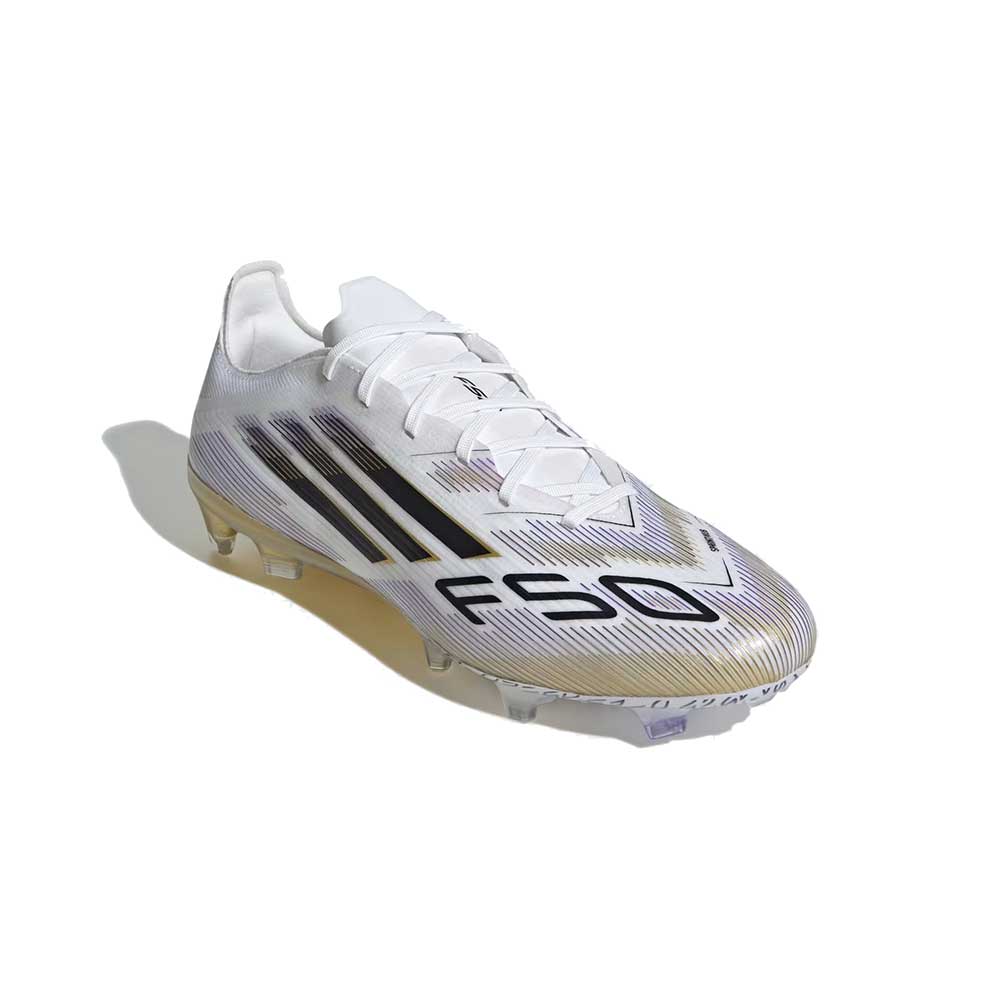F50 Pro FG Soccer Cleat - Cloud White/Black/Gold Metallic - Regular (D)