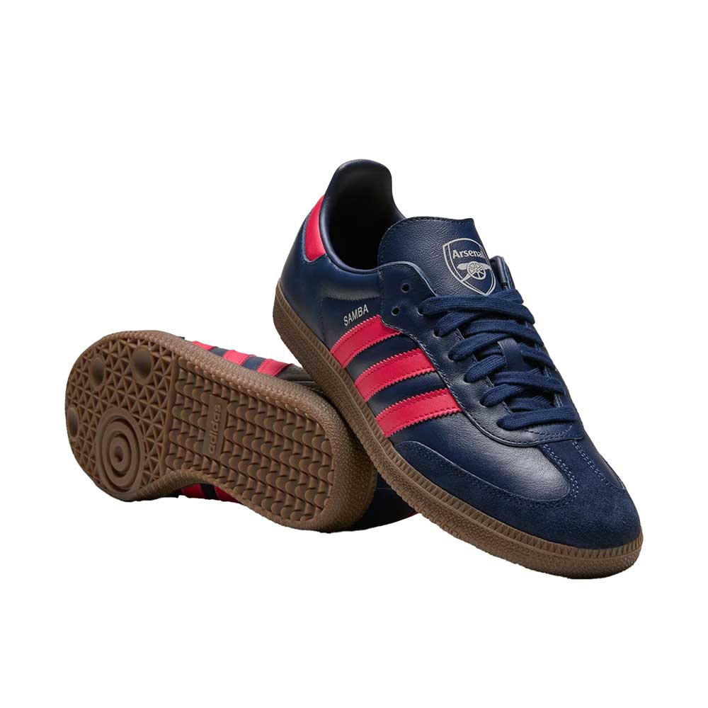 Men's Samba AFC Indoor Soccer Shoe- Night Indigo/Pure Ruby/Gum 5 - Regular (D)