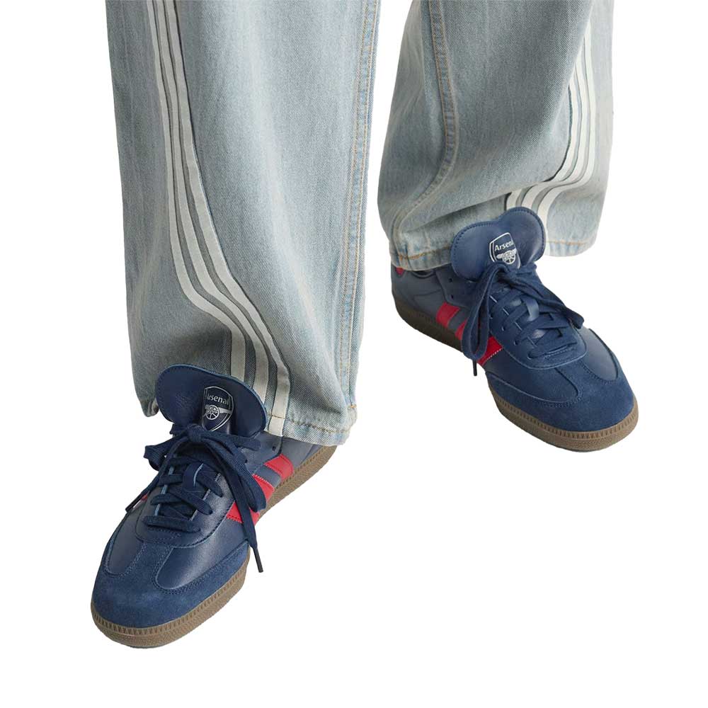 Men's Samba AFC Indoor Soccer Shoe- Night Indigo/Pure Ruby/Gum 5 - Regular (D)