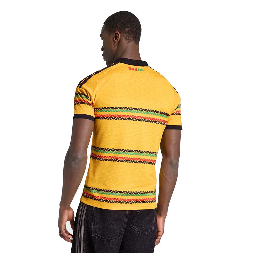 Men's Jamaica Home Jersey - Bold Gold/Vivid Green/Vivid Red