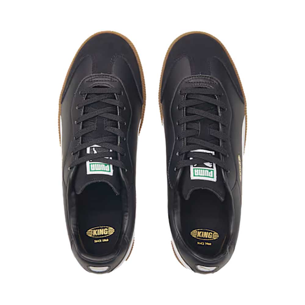 Men's King 21 IT Indoor Soccer Shoe - Puma Black/Puma White/Gum - Regular (D)