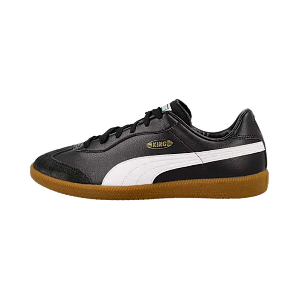 Men's King 21 IT Indoor Soccer Shoe - Puma Black/Puma White/Gum - Regular (D)