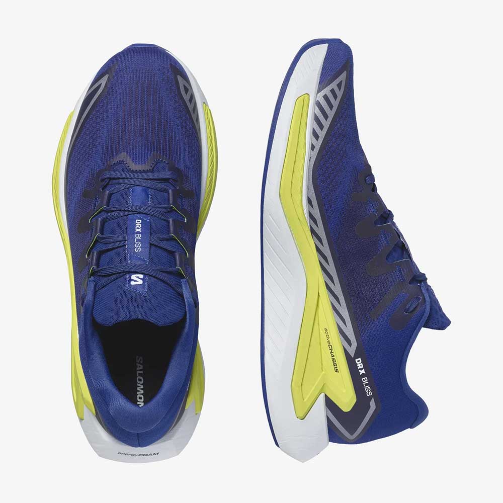 Men's DRX Bliss Running Shoe - Surf The Web/Safety Yellow/White - Regular (D)