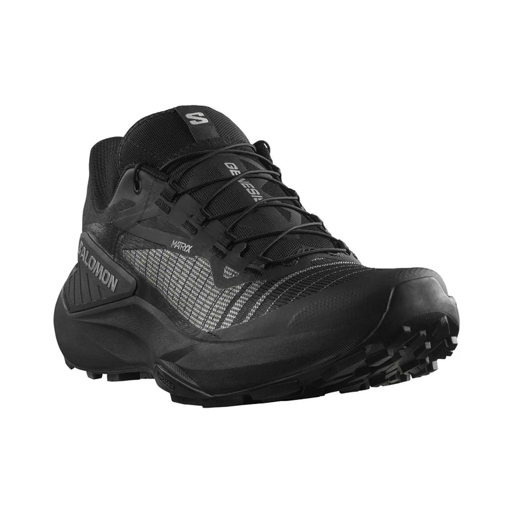 Men's Genesis Running Shoe - Black/Black/Footwear Silver - Regular (D)