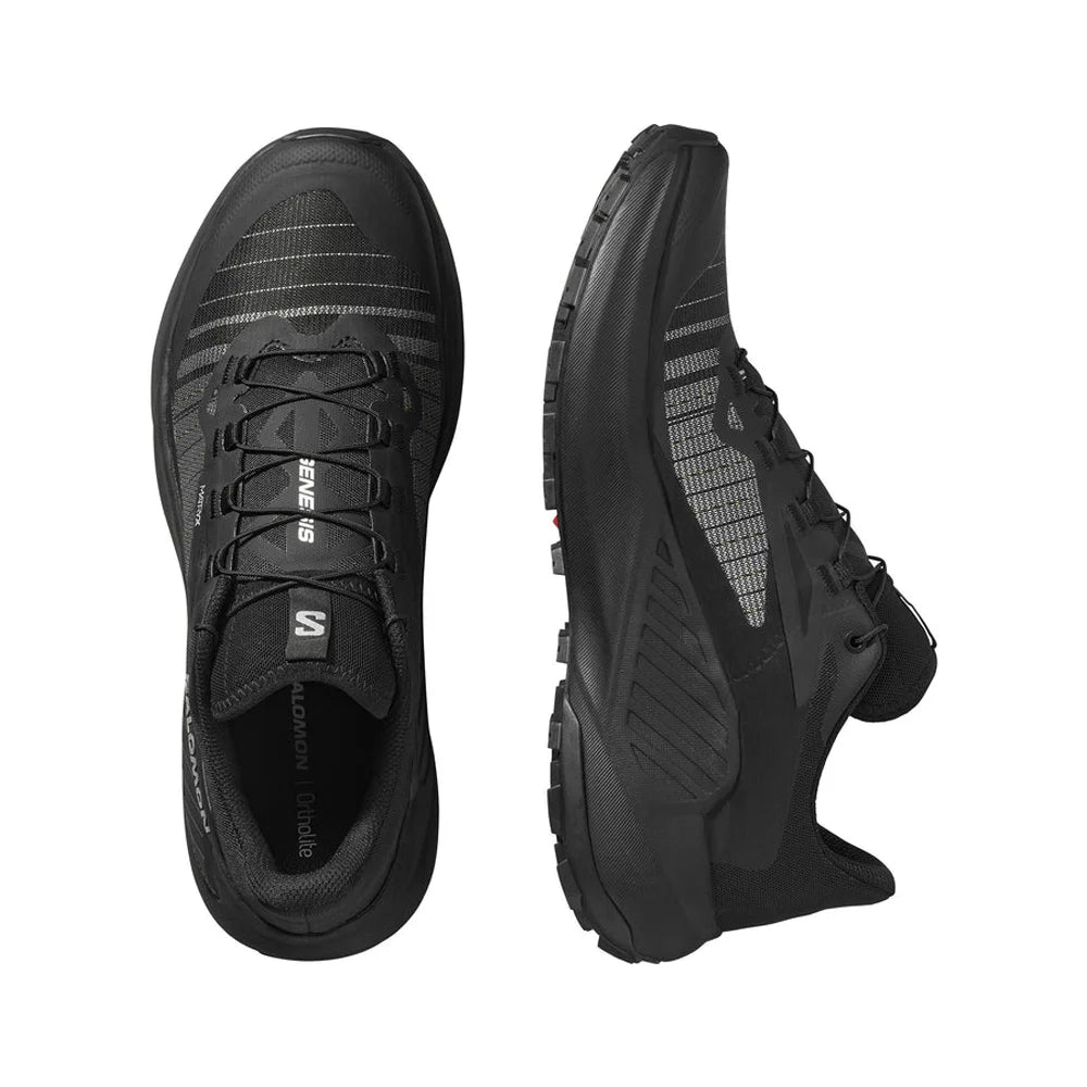 Men's Genesis Running Shoe - Black/Black/Footwear Silver - Regular (D)