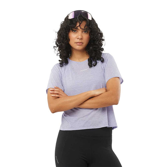 Women's SHKout Air Crop Short Sleeve Tee - Cosmic Sky