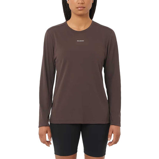 Women's SHKout Core Long Sleeve Tee - Coffee Bean