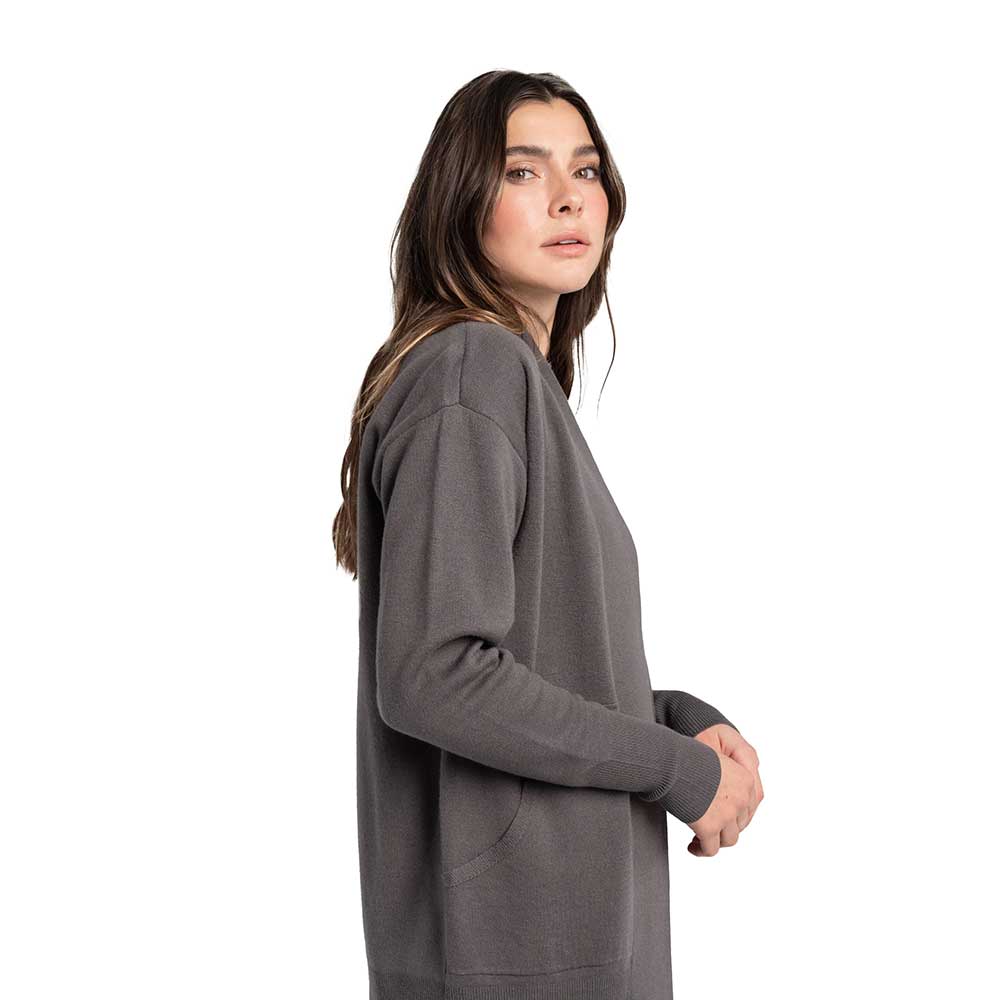 Women's Organic Cotton Cardigan - Magnet