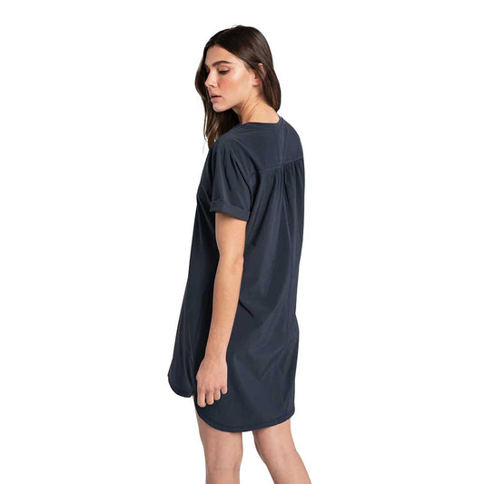Women's Olive V-Neck Dress - Outer Space