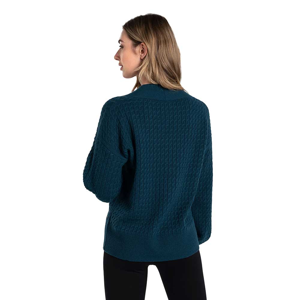 Women's Camille V-neck Sweater - Fjord Blue Heather