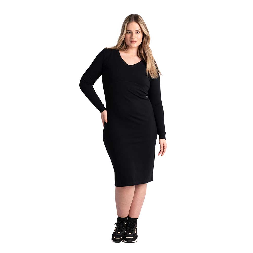 Women's Traverse V-Neck Dress - Black Beauty