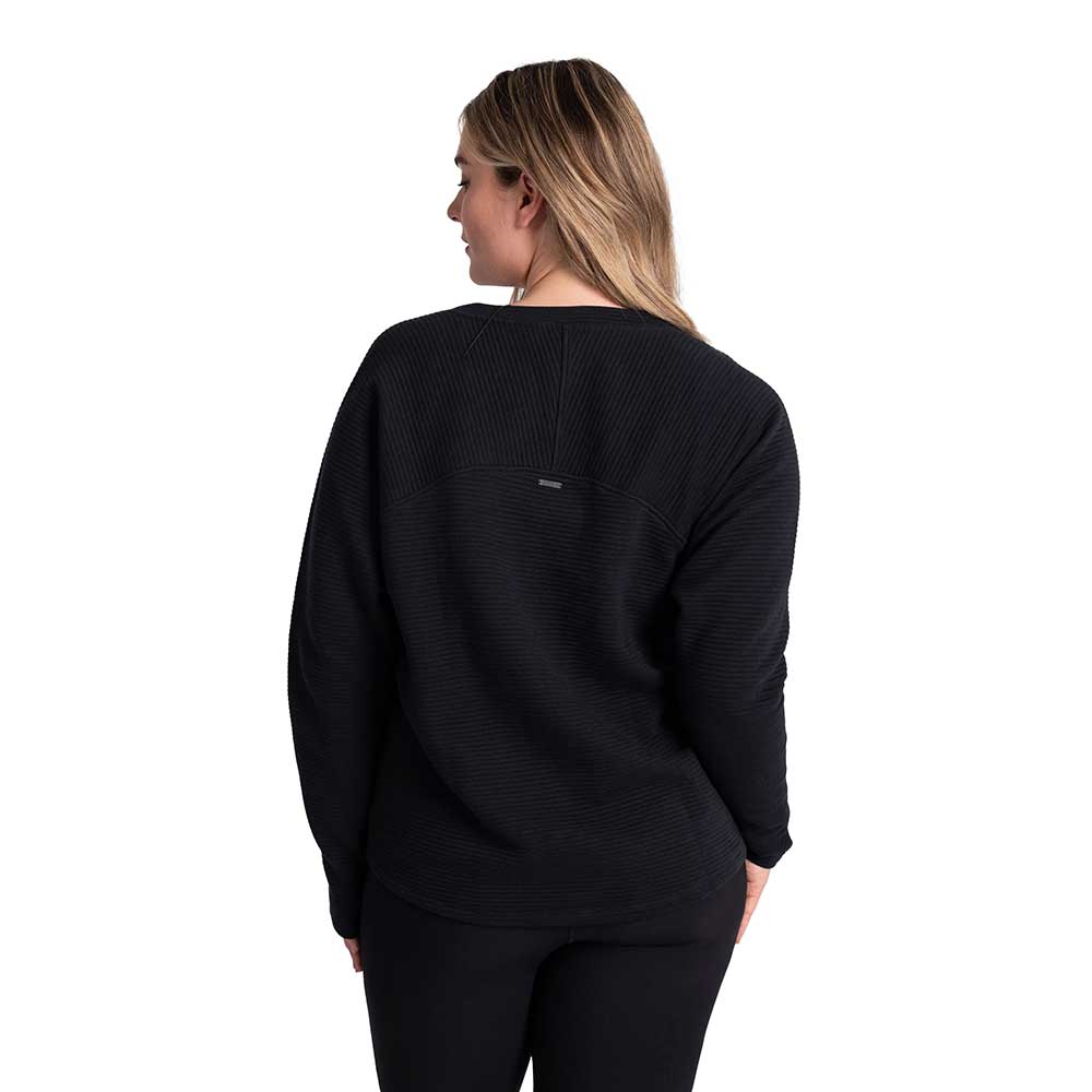 Women's Ottoman V-Neck Pullover - Black Beauty