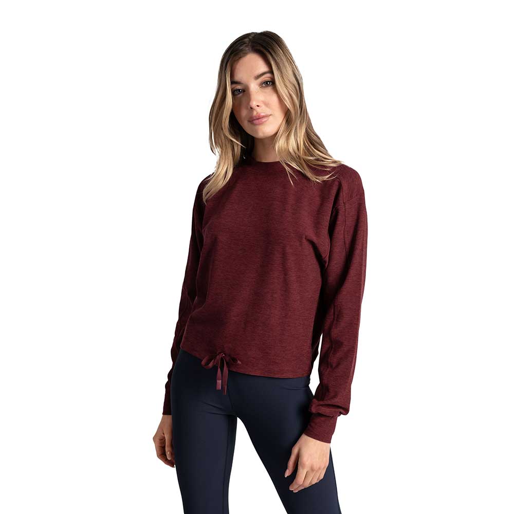 Women's Om Tech Crew Neck Long Sleeve Top - Port Heather