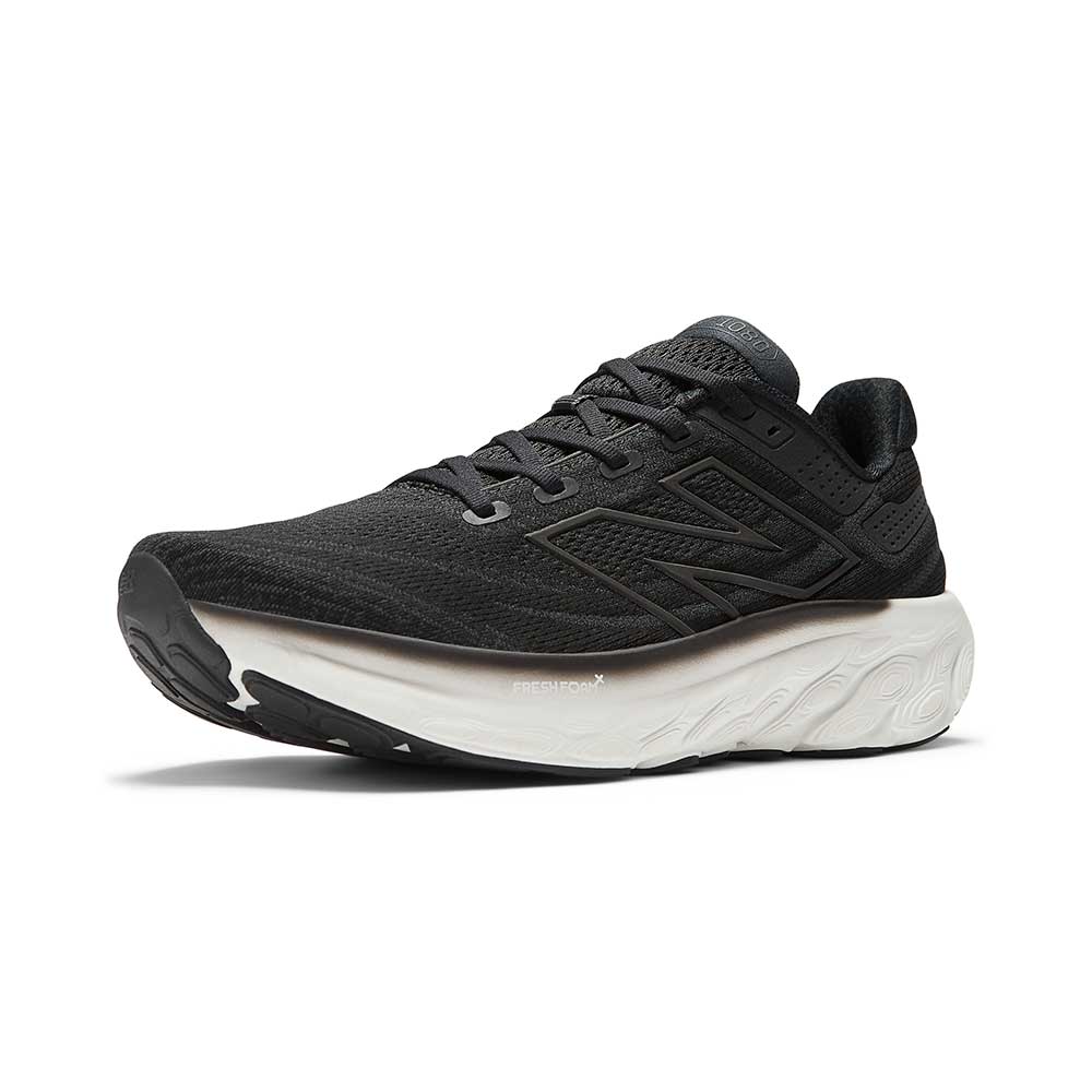 Men's Fresh Foam X 1080v13 Running Shoe - Black/White- Wide (2E)