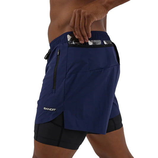 Men's Vento 2-in-1 Run Short - NY Navy