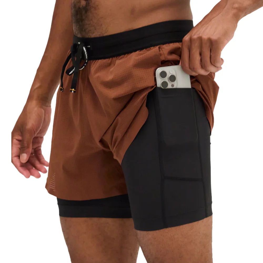 Men's Vento 4" 2-in-1 Short - Coffee Bean