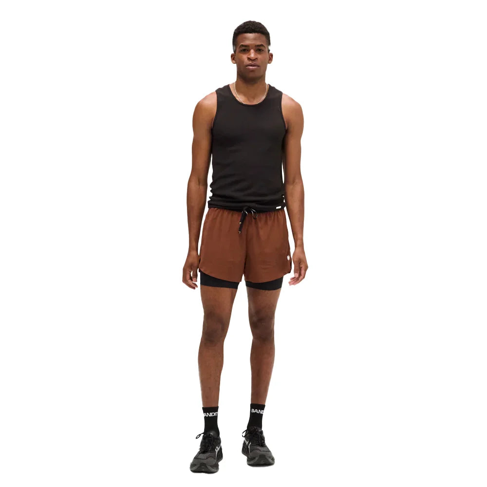 Men's Vento 4" 2-in-1 Short - Coffee Bean