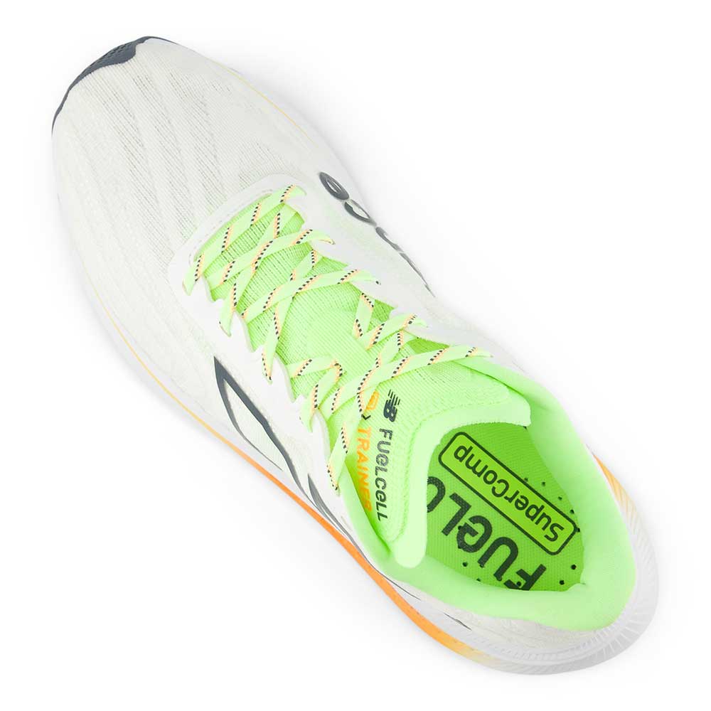 Men's FuelCell SuperComp Trainer v2 Running Shoe - White/Bleached Lime Glo - Regular (D)