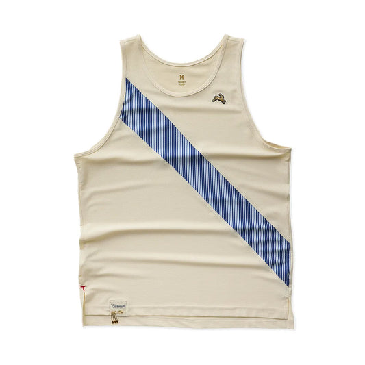 M Van Cortlandt Singlet - Ivory/Royal Stripe