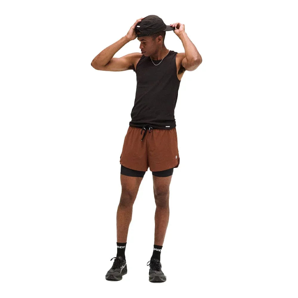 Men's Rib Fitted Tank - Black
