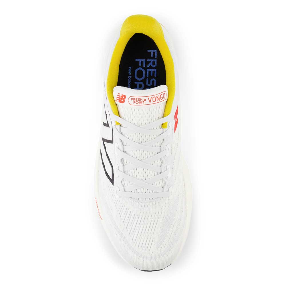 Men's Fresh Foam X Vongo v6 Running Shoe - White/Ginger Lemon - Regular (D)