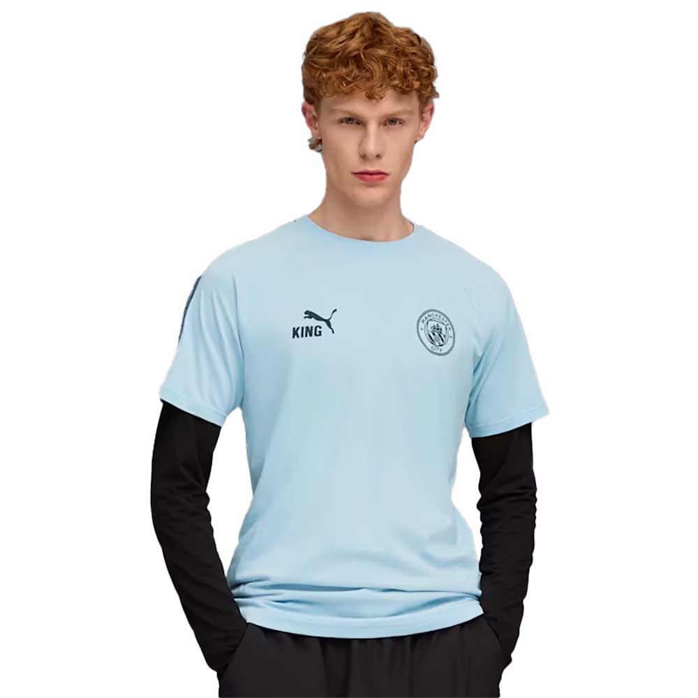 MCFC King Tee - Silver Sky/Deep Navy