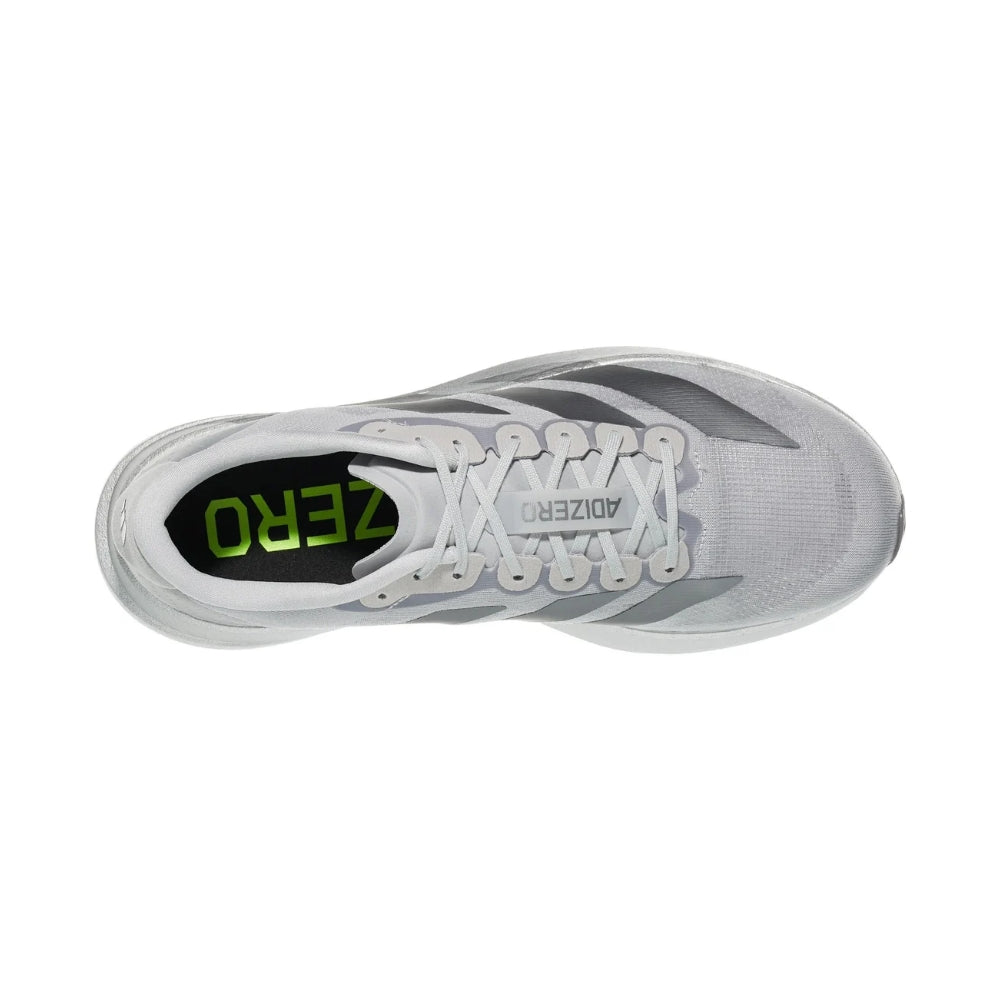 Men's Adizero EVO SL Running Shoe - Silver Met/Iron Met/Lucid Lemon - Regular (D)