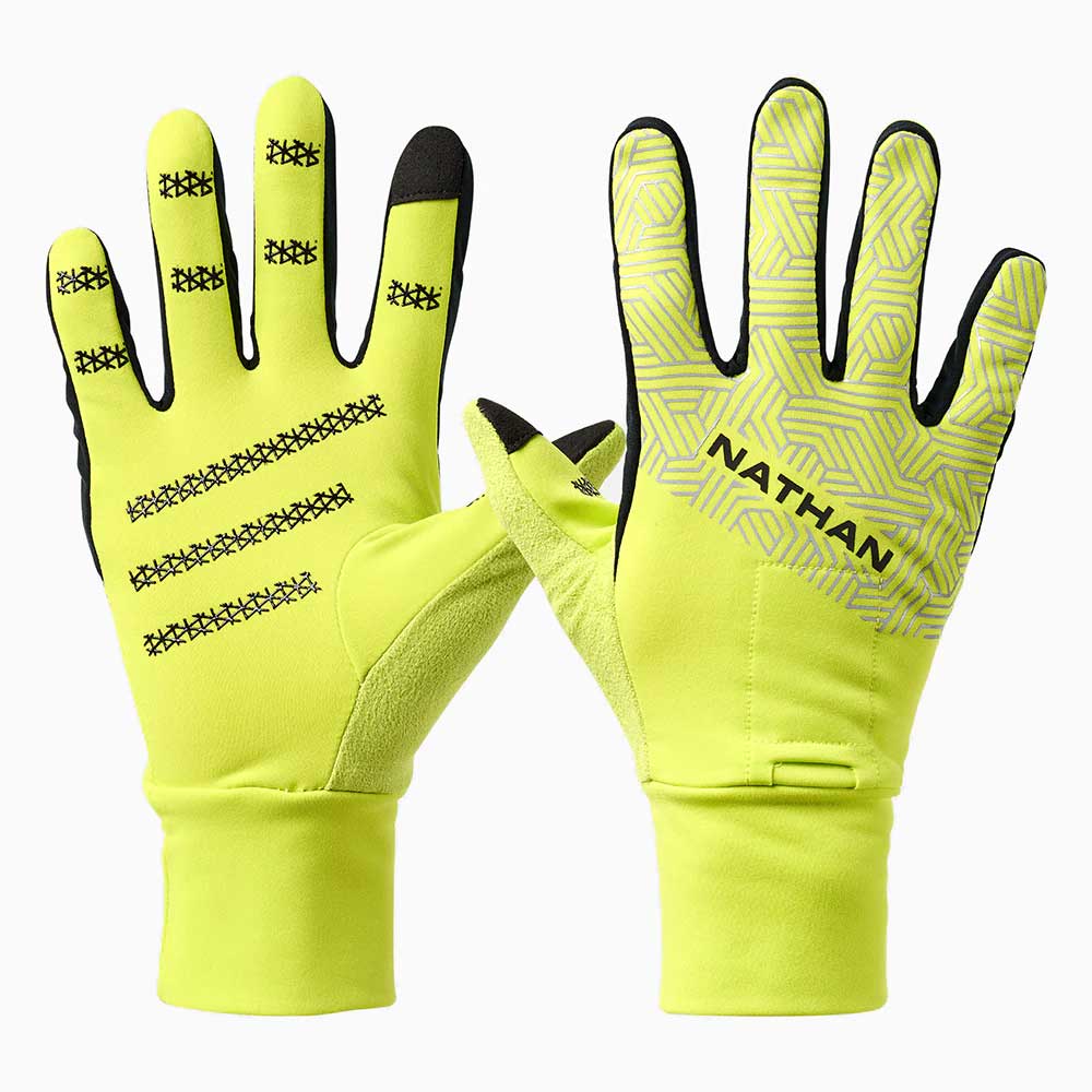 HyperNight Reflective Glove 2.0 - Hi Vis Yellow/Hex Print