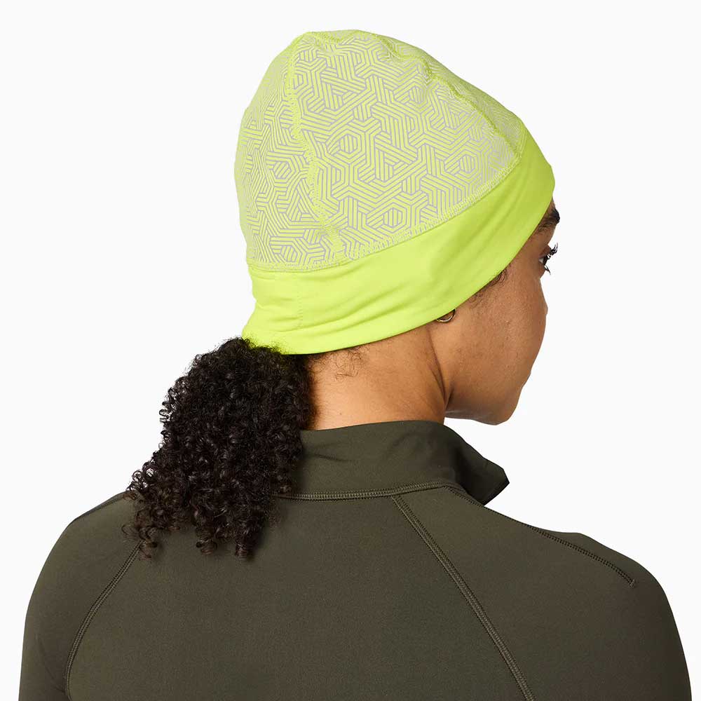 HyperNight Reflective Beanie 2.0 - Hi Vis Yellow/Hex Print