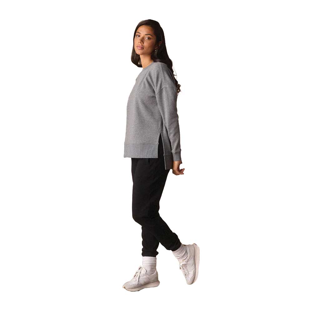 Women's Puremeso Fleece Splitside Pullover - Heather Grey