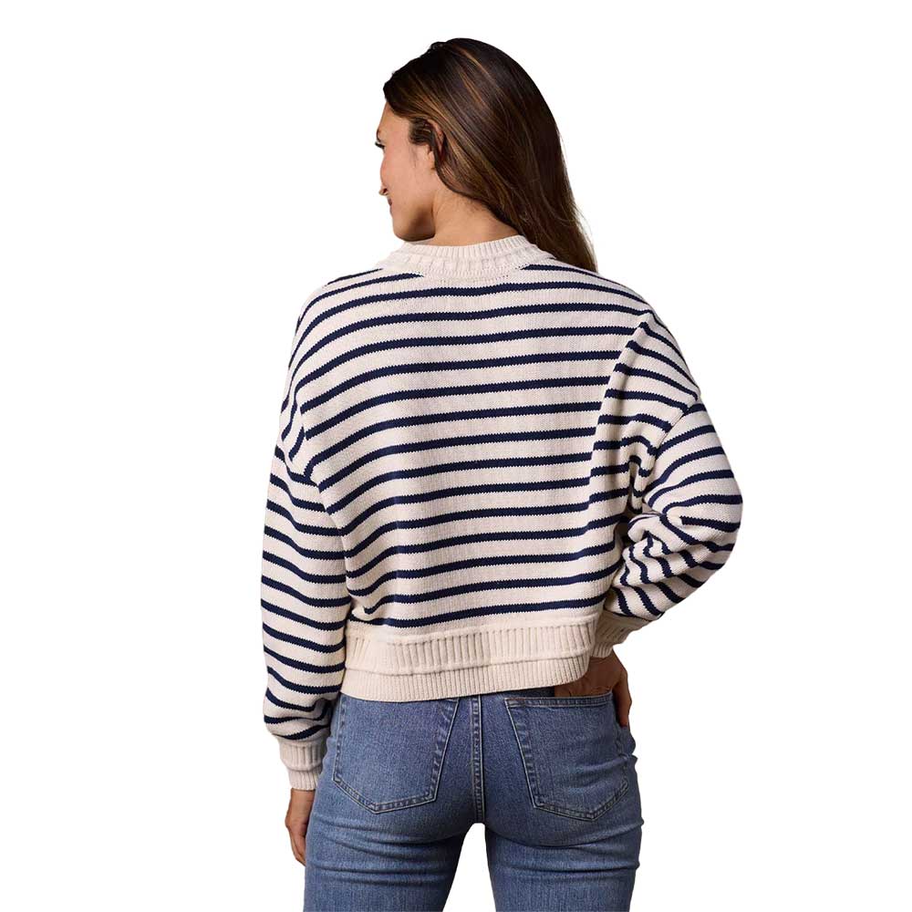 Women's Maritime Crewneck - Cream/Navy