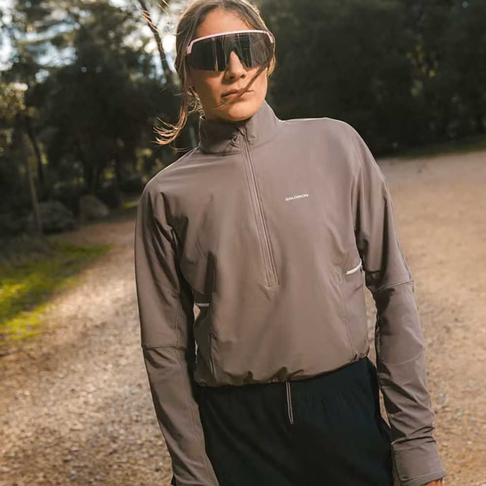 Women's Sense Aero Hybrid Crop Pullover - Iron
