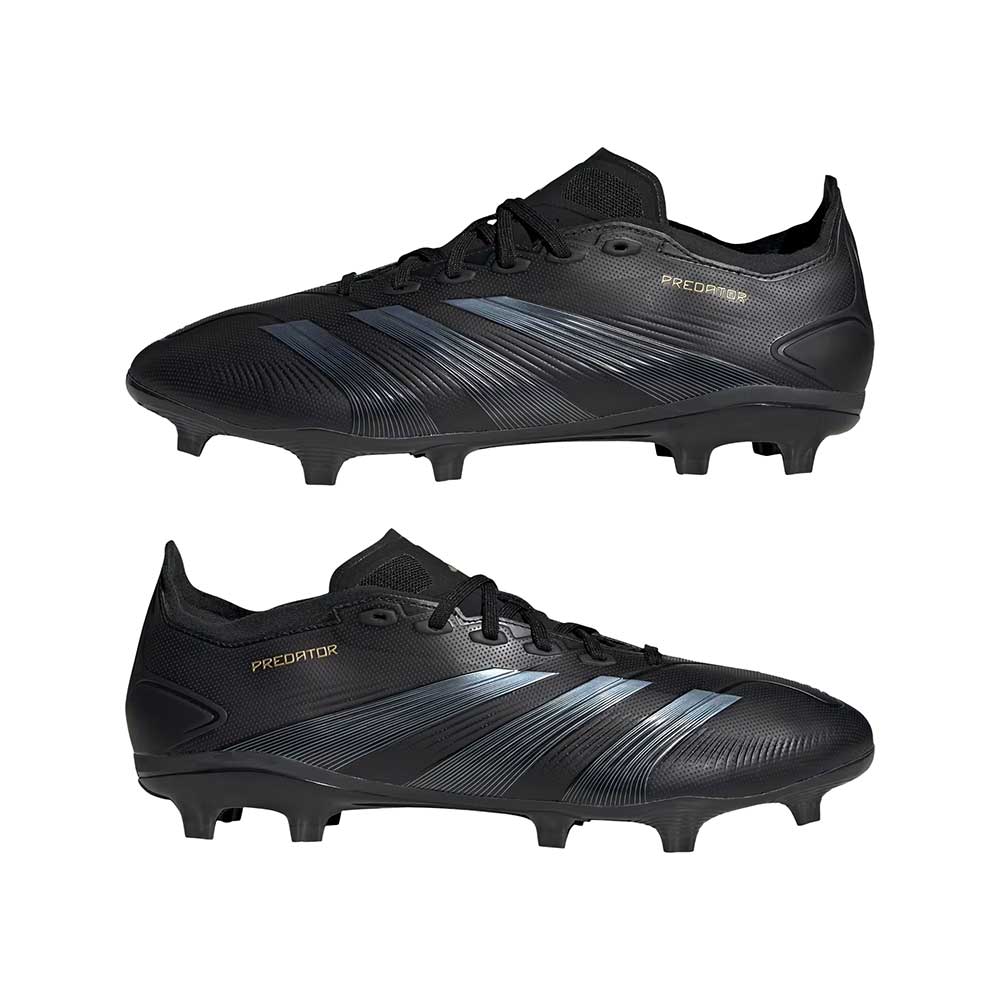 Predator League FG Soccer Cleats - Core Black/Carbon/Gold Metallic - Regular (D)