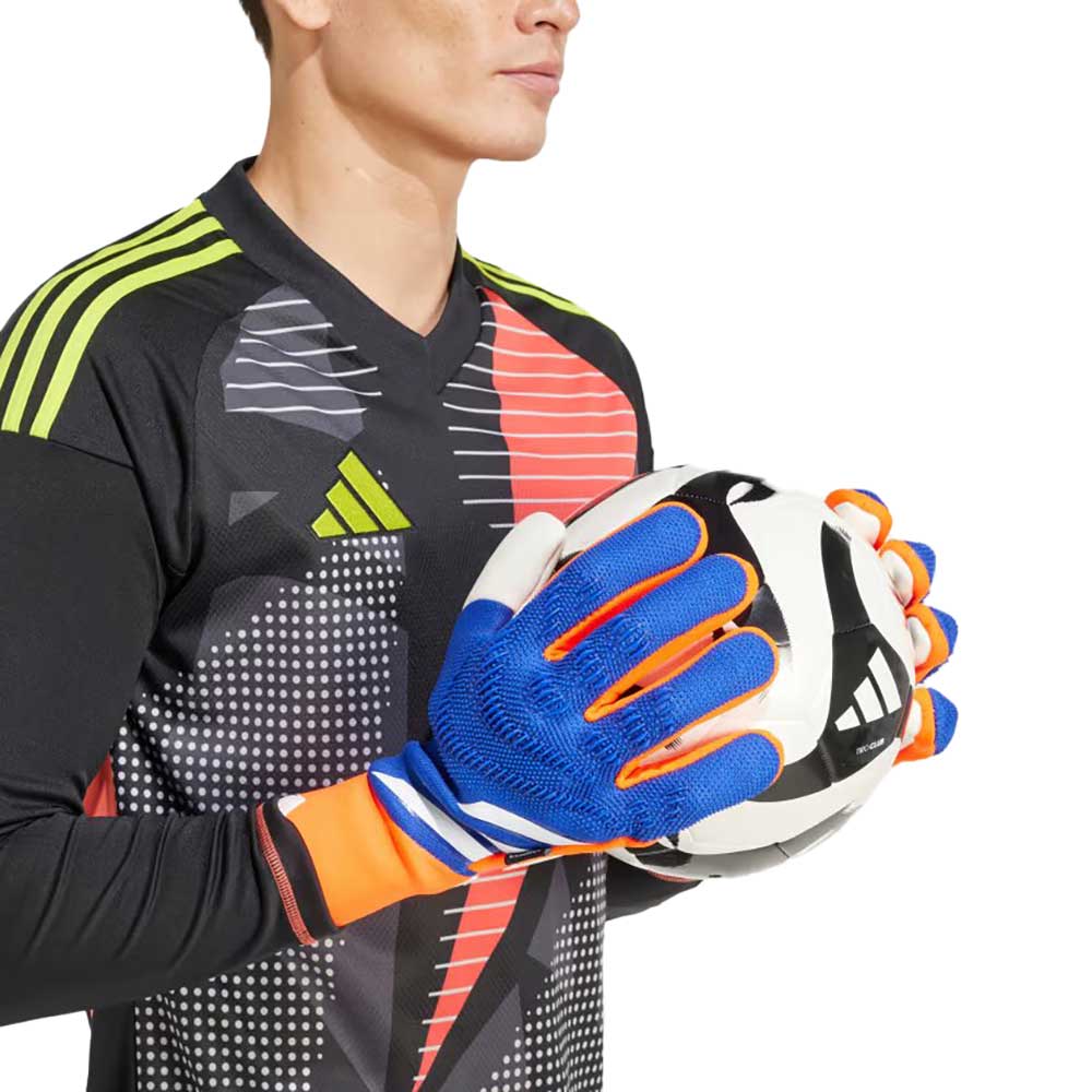 Predator GL Pro Fingersave Goalkeeper Glove - Lucid Blue/Solar Red/White
