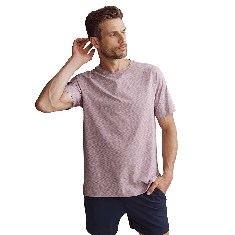 Men's Reign Short Sleeve - Discreet Mauve Space Dye