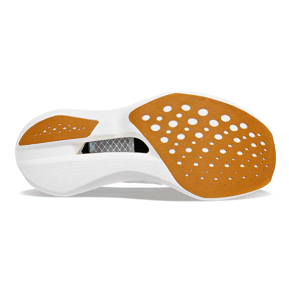 Women's Endorphin Elite Running Shoe- White/Gold- Regular (B)