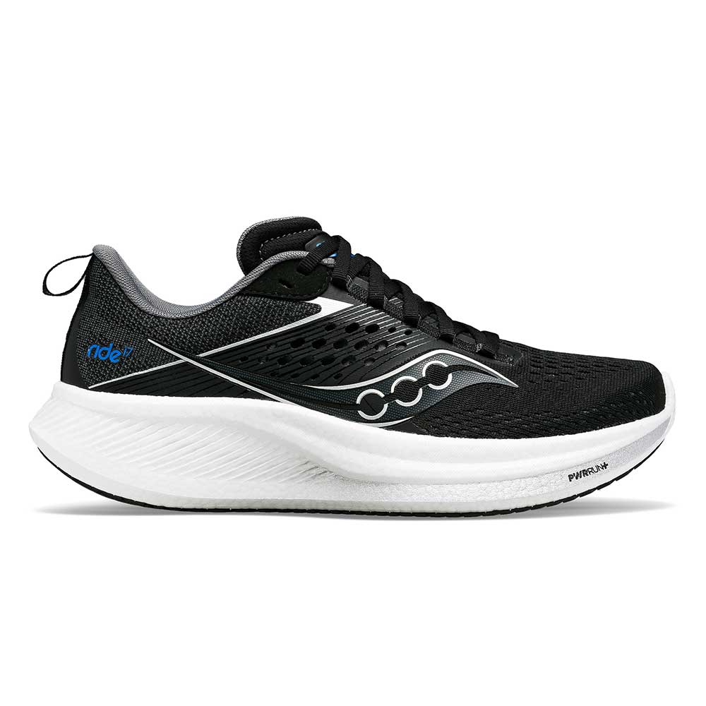 Men's Ride 17 Running Shoe - Black/White - Regular (D)