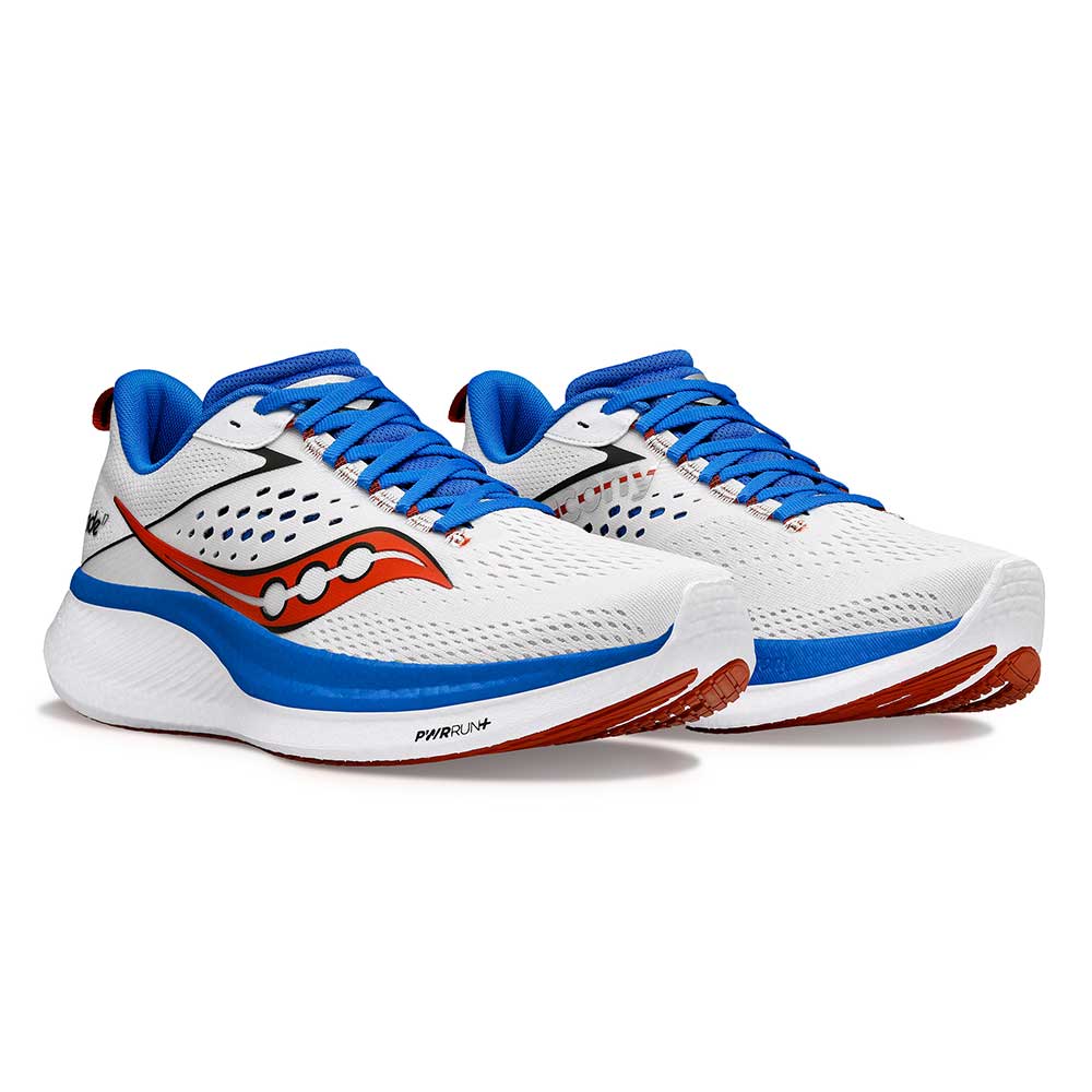 Men's Ride 17 Running Shoe - White/Cobalt - Regular (D)