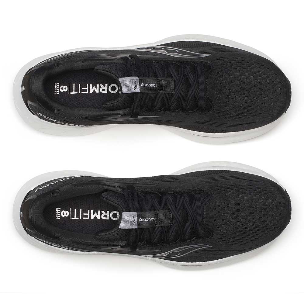Men's Ride 18 Running Shoe - Black/White - Wide (2E)