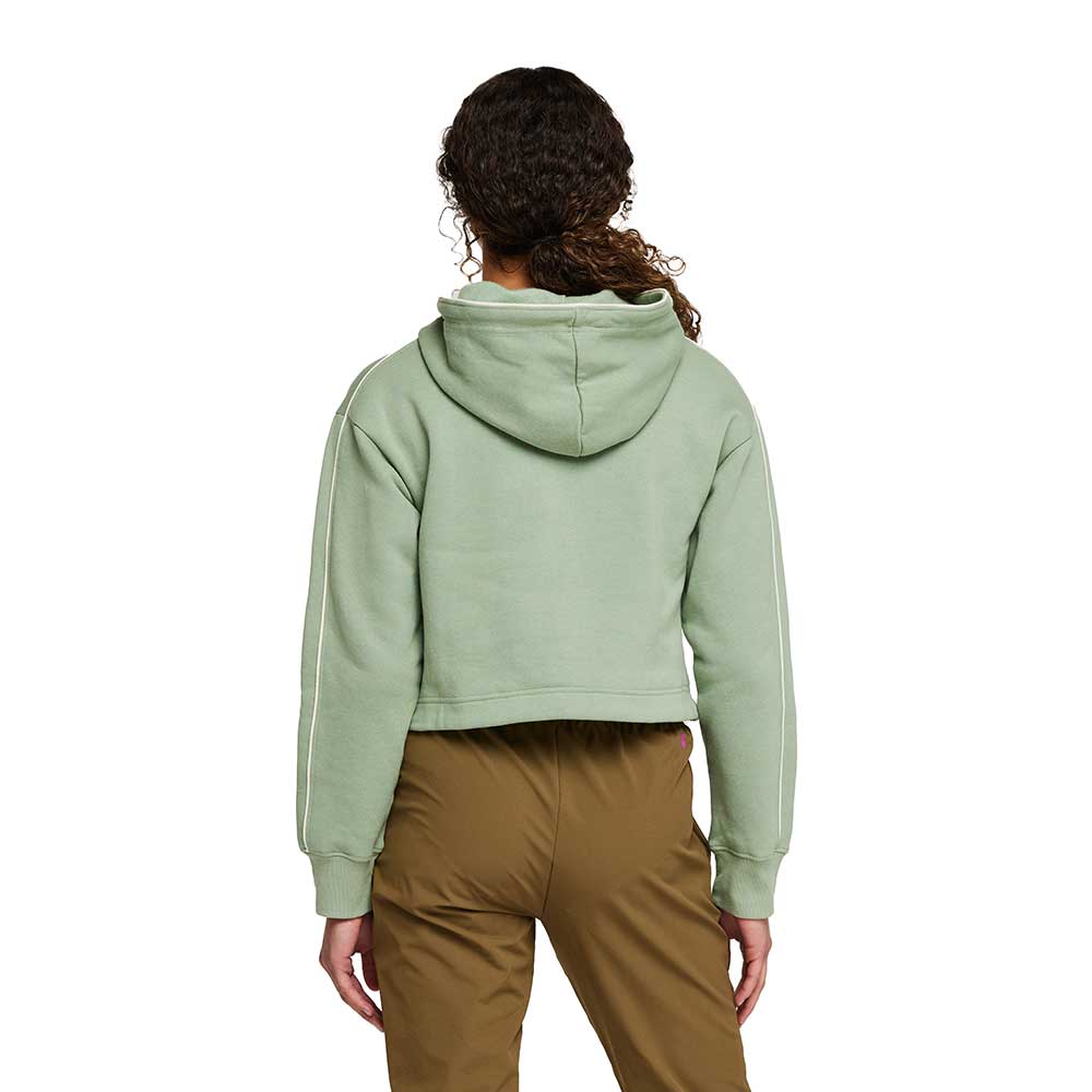 Women's Do Good Organic Crop Pullover Hoodie - Silver Leaf