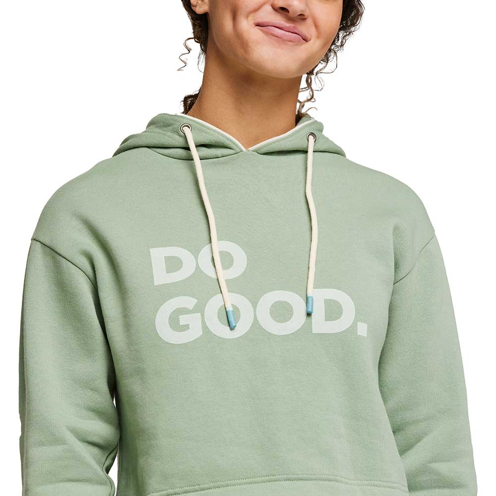 Women's Do Good Organic Crop Pullover Hoodie - Silver Leaf