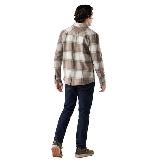Men's Anchor Line Shirt Jacket - Almond Plaid