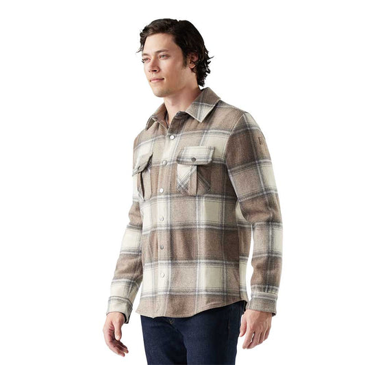 Men's Anchor Line Shirt Jacket - Almond Plaid