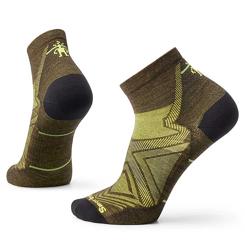 Men's Run Zero Cushion Ankle Sock - Military Olive