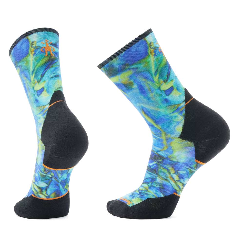 Men's Trail Run Targeted Cushion Reflections Print Crew - Capri